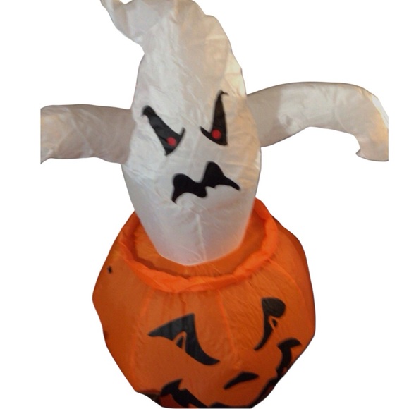 Amazon Inflatable Halloween Ghost Decoration - White and Orange 120cm - Picture 1 of 3